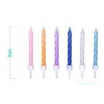 GYERTYA 12DB 8CM SZÍNES