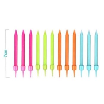 GYERTYA 12DB 7CM VEGYES SZÍN