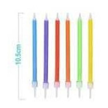 GYERTYA 12DB 10,5CM  SZÍNES