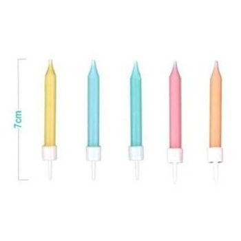 GYERTYA 10DB 7CM  SZÍNES