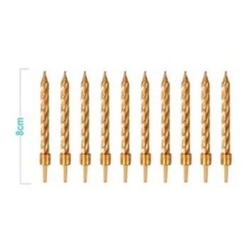 GYERTYA 10DB 8CM ARANY