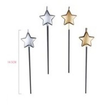 GYERTYA CSILLAG ALAKÚ 4DB 14,5CM 2F. SZÍN