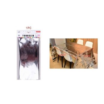 ASZTALTERÍTŐ 137X274CM FÓLIA EZÜST