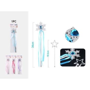 TÜNDÉRPÁLCA 2DB 34/19,5CM HÓPEHELY 4F. SZÍN