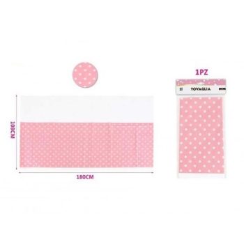 TERÍTŐ RÓZSASZÍN PÖTTYÖS 108X180CM