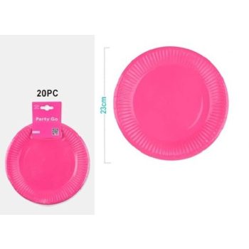 TÁNYÉR PAPÍR MAGENTA 23CM 20DB-OS