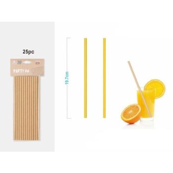 SZÍVÓSZÁL PAPÍR NATÚR 19,7CM 25DB-OS