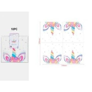 SZALVÉTA PAPÍR UNIKORNIS 33CM 10DB-OS