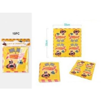 SZALVÉTA PAPÍR VERSENYAUTÓS 33CM 10DB-OS