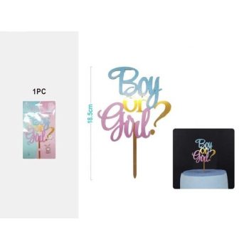 TORTA DÍSZ "BOY OR GIRL" 18,5CM