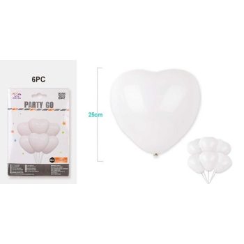 LUFI 6DB M:25CM SZÍV, FEHÉR