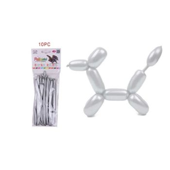 LUFI HOSSZÚ EZÜST SZINŰ 10DB 100CM