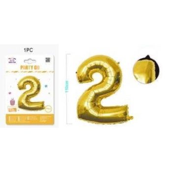 LUFI SZÁMOS "2" M:110CM ARANY