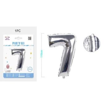 LUFI SZÁMOS "7" M:110CM EZÜST