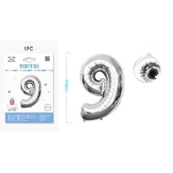 LUFI SZÁMOS "4" M:110CM EZÜST