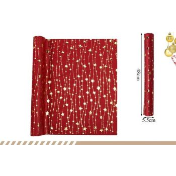 CSOMAGOLÓPAPÍR 48CMX270CM CSILLAG VÖRÖS
