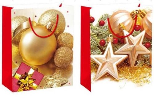 KARÁCSONYI AJÁNDÉKTÁSKA "DÍSZ" 72X50X18CM