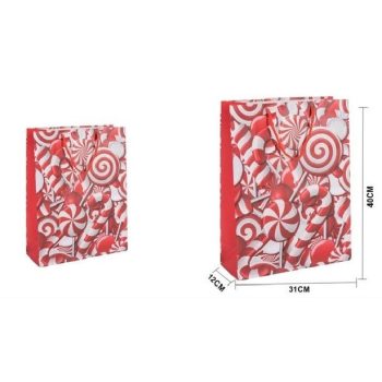   KARÁCSONYI AJÁNDÉKTÁSKA "SZALONCUKOR" 31X40X12CM