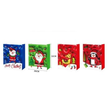 KARÁCSONYI AJÁNDÉKTÁSKA 26X32X10CM 3D