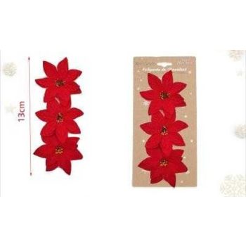 MIKULÁS VIRÁGOK ASZTALDÍSZ 13 CM