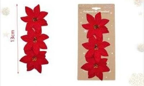 MIKULÁS VIRÁGOK ASZTALDÍSZ 13 CM