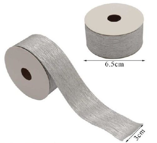 SZALAG EZÜST CSILLOGÓS 3CMX5M