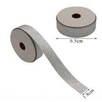 SZALAG EZÜST CSILLÁMOS 1,8CMX5M