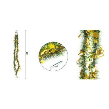 GIRLAND CSENGŐ DEKORRAL SÁRGA 2M