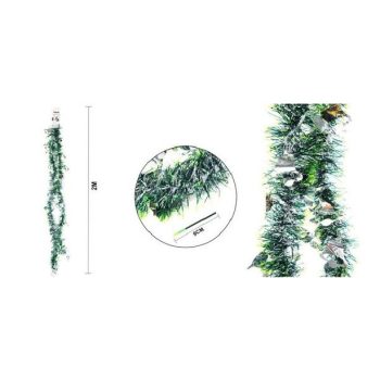 GIRLAND CSENGŐ DEKORRAL EZÜST 2M