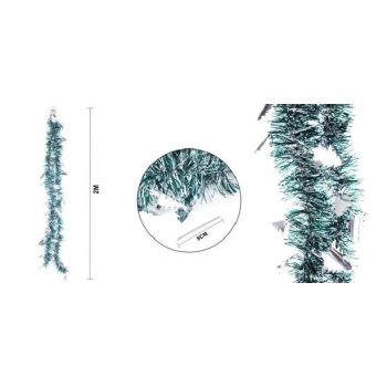 GIRLAND FENYŐ DEKORRAL HAVAS ZÖLD 2M