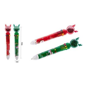 GOLYÓSTOLL 10SZÍNŰ SZARVAS 18CM