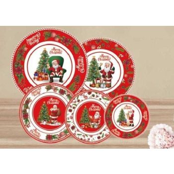 TÁNYÉR OPÁL ÜVEG KARÁCSONYI 18CM