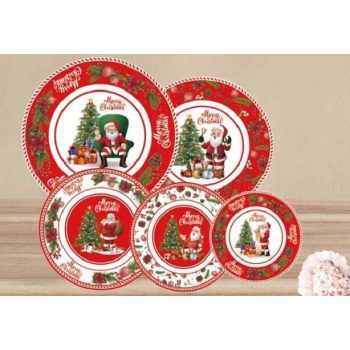 TÁNYÉR OPÁL ÜVEG KARÁCSONYI 20CM