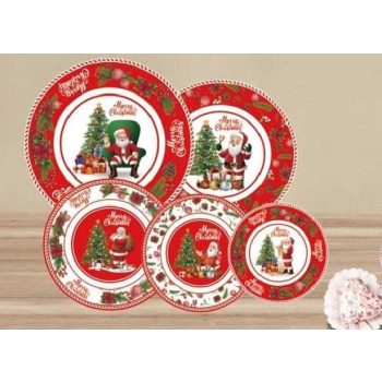 TÁNYÉR OPÁL ÜVEG KARÁCSONYI 28CM