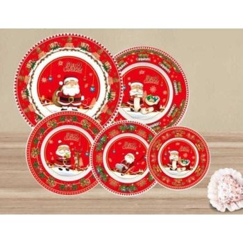 TÁNYÉR OPÁL ÜVEG KARÁCSONYI 25CM