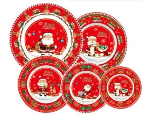 TÁNYÉR OPÁL ÜVEG KARÁCSONYI 28CM