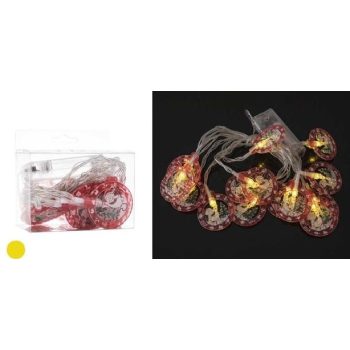   FÉNYFÜZÉR BELTÉRI SZÍNES HÓEMBER GYŰRŰBEN NAGY FÉNYEREJŰ,MELEG FÉNYŰ, ELEMES 3M