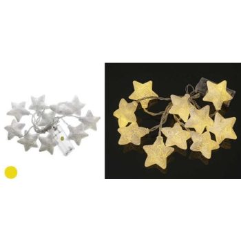   FÉNYFÜZÉR BELTÉRI CSILLAGOK, MELEG FÉNY, ELEMES 2M (ELEM NÉLKÜL)