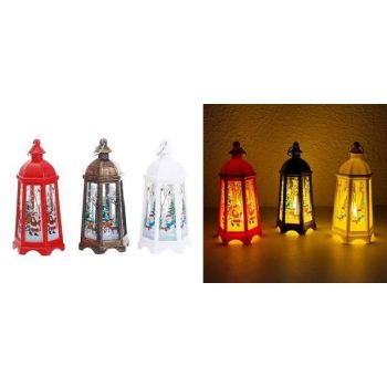   KARÁCSONYI TRAPÉZ 6 SZÖGLETÜ LÁMPÁS SZÍNES, LEDDEL 3F.