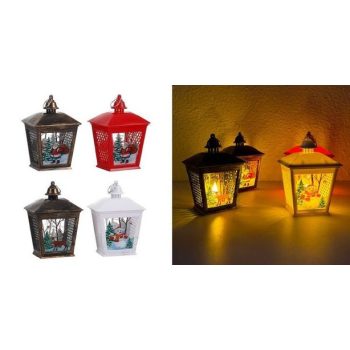 KARÁCSONYI TRAPÉZ LÁMPÁS SZÍNES, LEDDEL 4F.