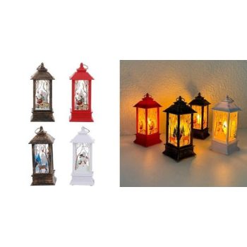 KARÁCSONYI NÉGYSZÜGLETŰ LÁMPÁS SZÍNES, LEDDEL 4F.