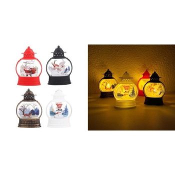 KARÁCSONYI OLAJLÁMPÁS SZÍNES, LEDDEL 4F.