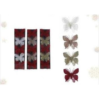   KARÁCSONYI DÍSZ DOBOZOS MEDÁLKÉSZLET "PILLANGÓ" 5DB