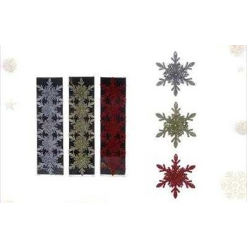   KARÁCSONYI DÍSZ DOBOZOS MEDÁLKÉSZLET "HÓPEHELY" 5DB