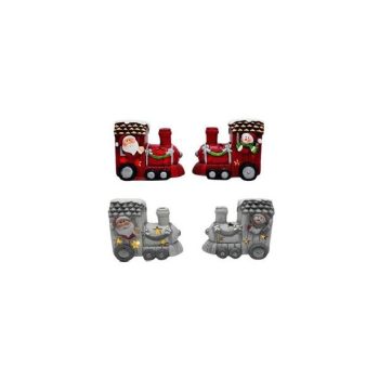   KARÁCSONYI KERÁMIA DÍSZ MELEGÍTŐLÁMPA "MOZDONY" 4F.