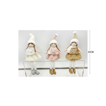 FÜGGŐDÍSZ KARÁCSONYI ANGYAL 25CM 3F.