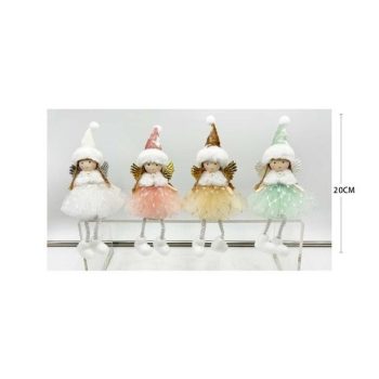 FÜGGŐDÍSZ KARÁCSONYI ANGYAL 20CM 4F.