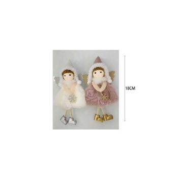 FÜGGŐDÍSZ KARÁCSONYI ANGYAL 18CM 2F.