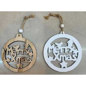   KARÁCSONYI FÜGGŐDÍSZ MEDÁL "MERRY CHRISTMAS" 12CM