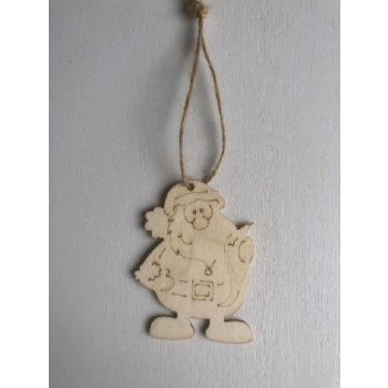 KARÁCSONYI FÜGGŐDÍSZ FA MIKULÁS 2DB 7CM